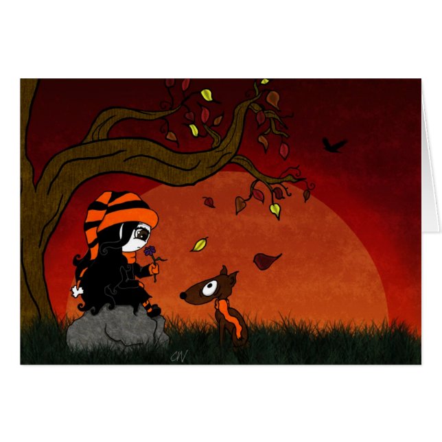 'The Last Flower' Card (Front Horizontal)