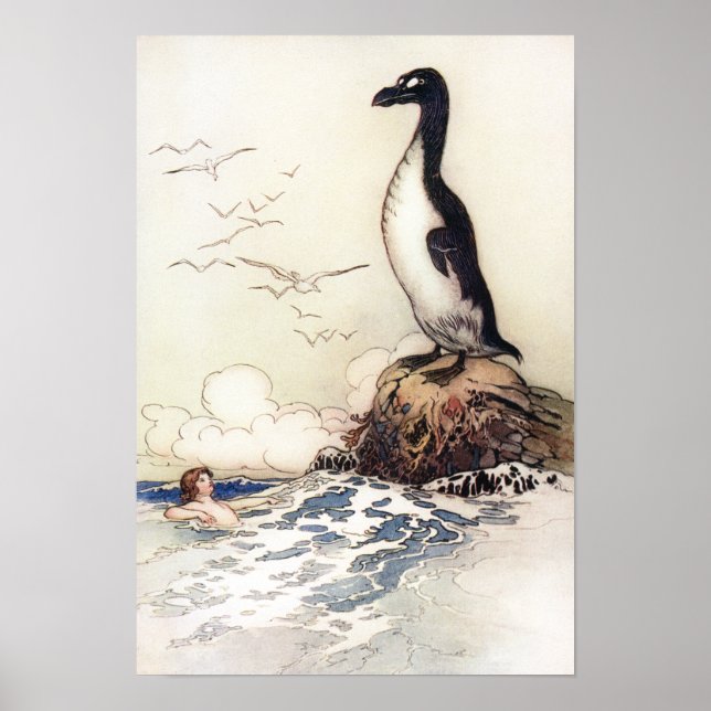 The Last Gairfowl by Warwick Goble Poster (Front)