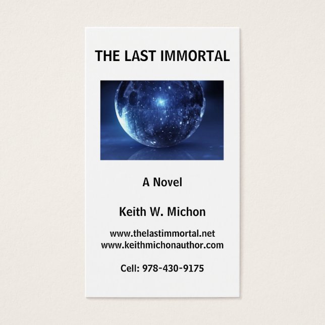The Last Immortal Business Cards NEWEST Globe Ver (Front)