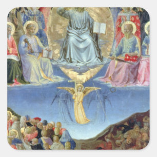 The Last Judgement, central panel from a Triptych Square Sticker