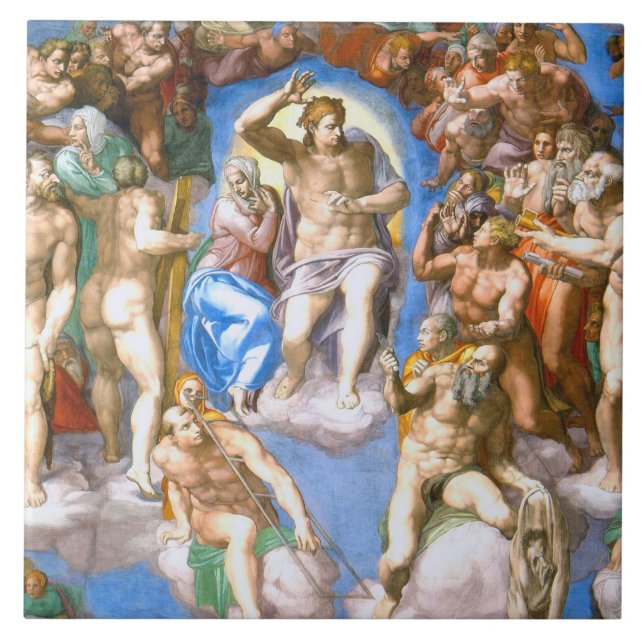 The Last Judgement (detail), Michelangelo Tile (Front)