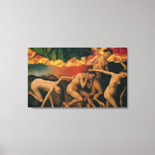 The Last Judgement, detail of the entrance Canvas Print