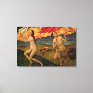 The Last Judgement, detail of the resurrection Canvas Print