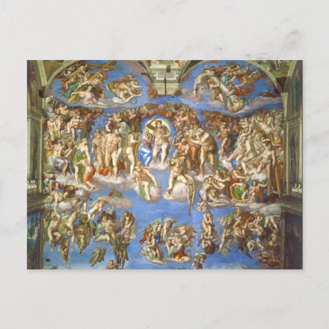 The Last Judgment Fresco Michelangelo Buonarroti Postcard (Front)