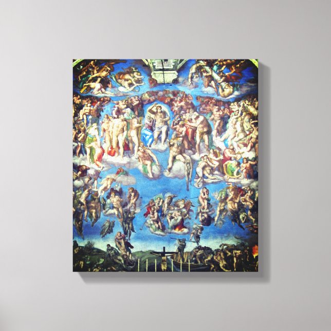 The Last Judgment - Michelangelo Buonarroti Canvas Print (Front)