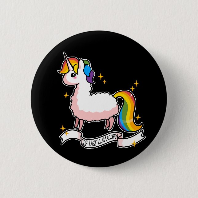 The Last Llamacorn 6 Cm Round Badge (Front)