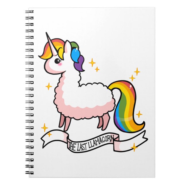 The Last Llamacorn Spiral Notebook (Front)
