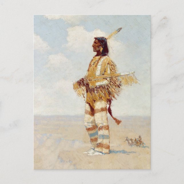 The Last of His Race  The Vanishing American Postcard (Front)