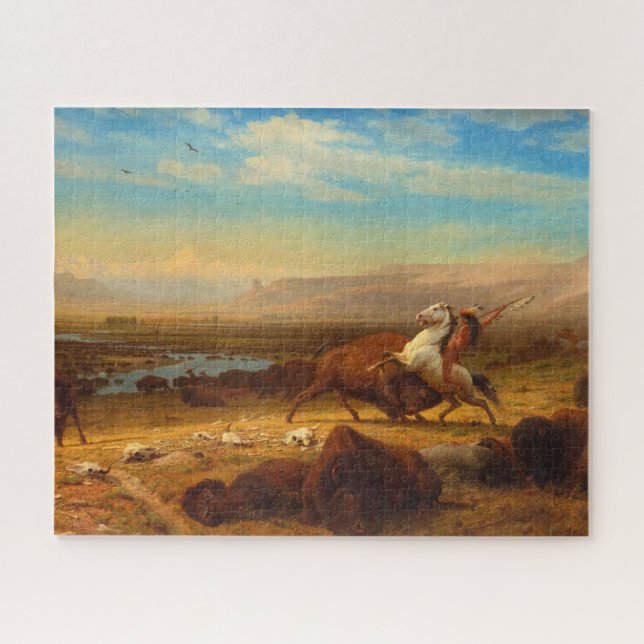 The Last of the Buffalo by Albert Bierstadt Jigsaw Puzzle (Horizontal)