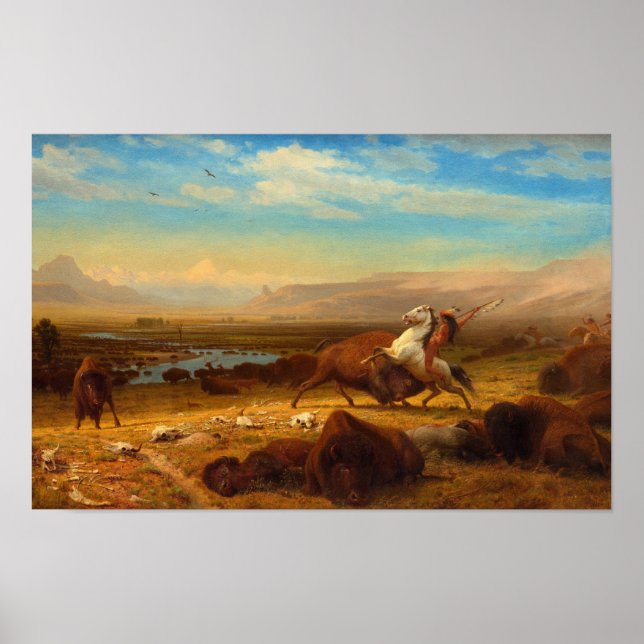 The Last of the Buffalo by Albert Bierstadt Poster (Front)