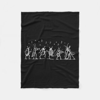 The Last Of The Bugs Vintage Insect Music Humour Fleece Blanket