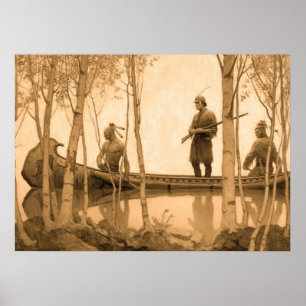 The Last of the Mohicans by Newell Convers Wyeth Poster