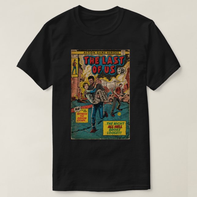 The Last of Us Intro comic cover fan art T-Shirt (Design Front)