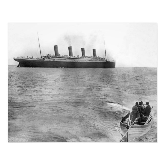 The last photo of the Titanic afloat Print (Front)