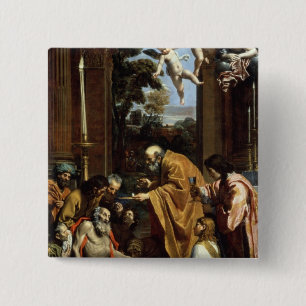 The Last Sacrament of St. Jerome, 1614 15 Cm Square Badge