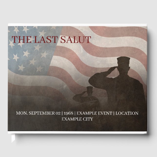 THE LAST SALUT VINTAGE GUEST BOOK (Front)