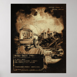 The Last Signal - Techno-Dystopian Streetwear Poster