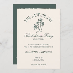 The Last Splash Beach Bachelorette Logo Girls Trip Invitation