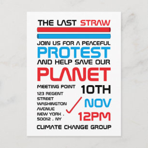 The Last Straw, Climate Change Meeting Point Postcard