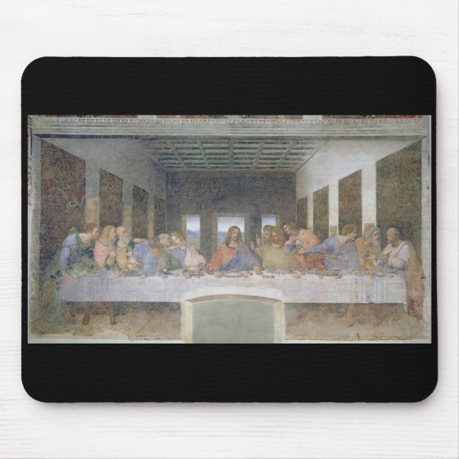 The Last Supper, 1495-97 (fresco) Mouse Pad (Front)