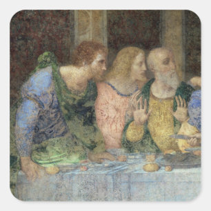 The Last Supper, 1495-97 Square Sticker