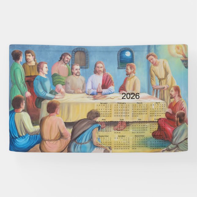 The Last Supper 2026 Calendar Banner (Horizontal)