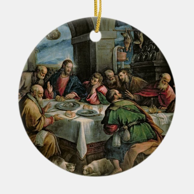 The Last Supper 3 Ceramic Tree Decoration (Front)