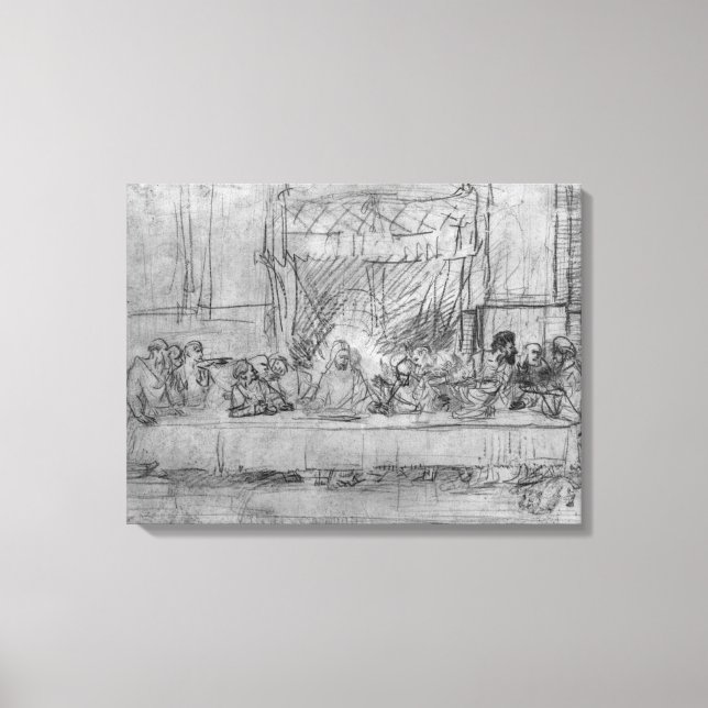 The Last Supper, after fresco by Leonardo da Canvas Print (Front)