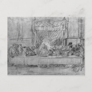 The Last Supper, after fresco by Leonardo da Postcard
