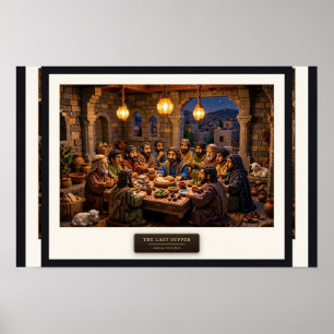 The Last Supper — Building Brick Art Poster