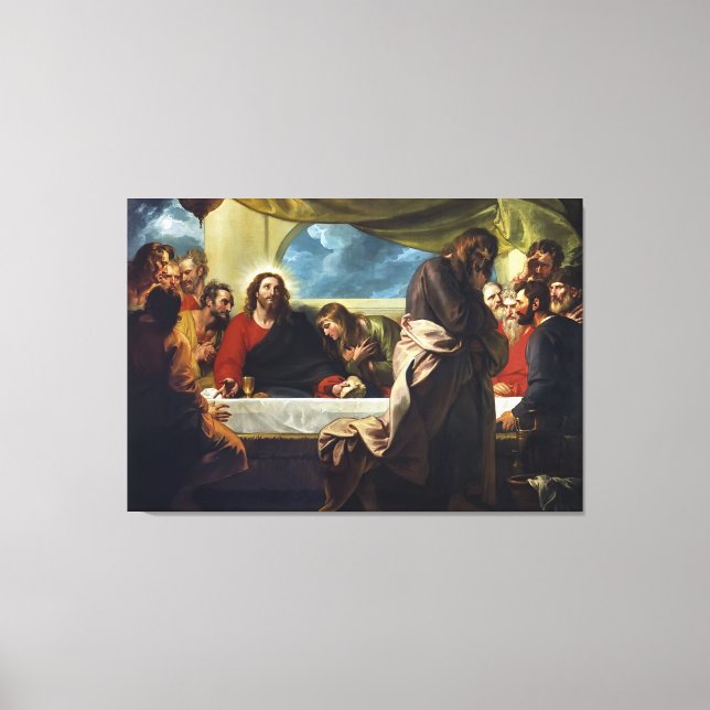 The Last Supper by Benjamin West Canvas Print (Front)
