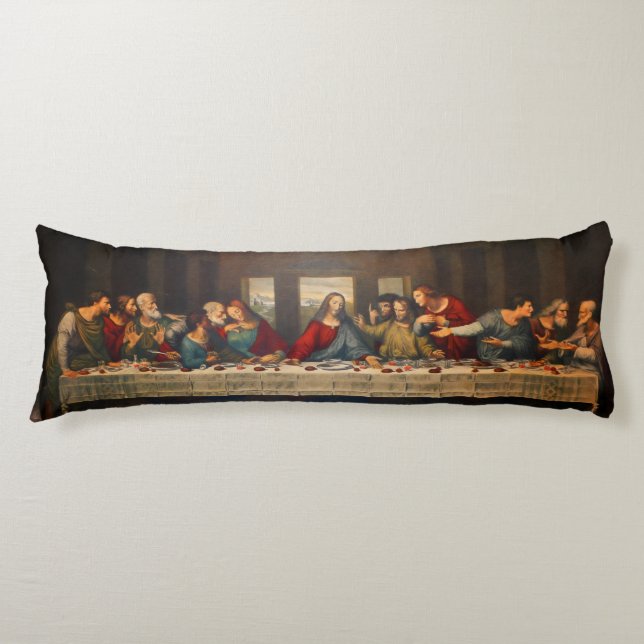The Last Supper by Leonardo da Vinci Body Cushion (Front)