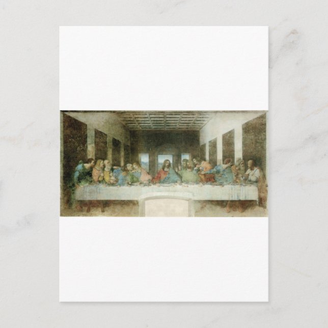 The Last Supper by Leonardo Da Vinci c. 1495-1498 Postcard (Front)