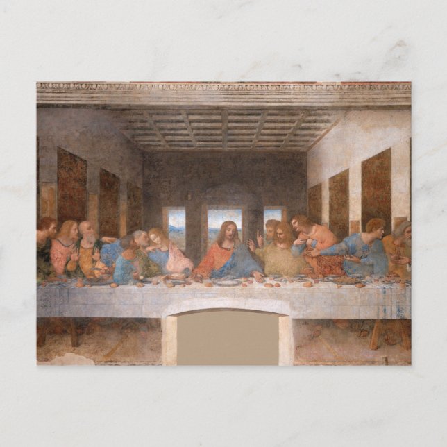 The Last Supper by Leonardo Da Vinci Postcard (Front)