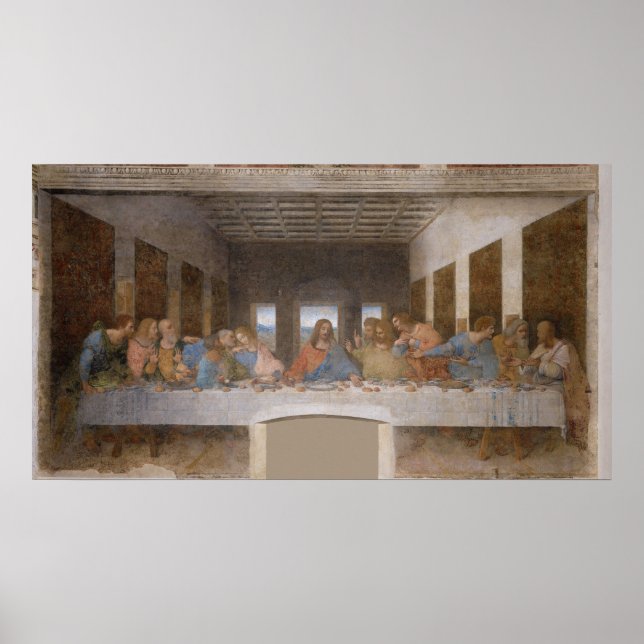 The Last Supper by Leonardo Da Vinci Poster (Front)