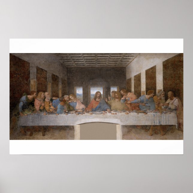The Last Supper by Leonardo Da Vinci Poster (Front)