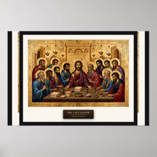The Last Supper — Byzantine Icon Poster