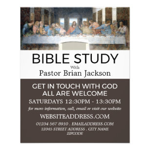 The Last Supper, Christian Bible Class Advert Flyer