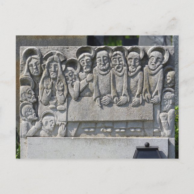 The Last Supper Gravestone Postcard (Front)