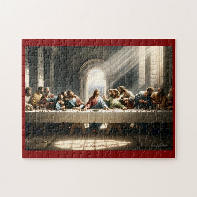 The Last Supper, Jesus and Apostles, Religious Art Jigsaw Puzzle (Horizontal)