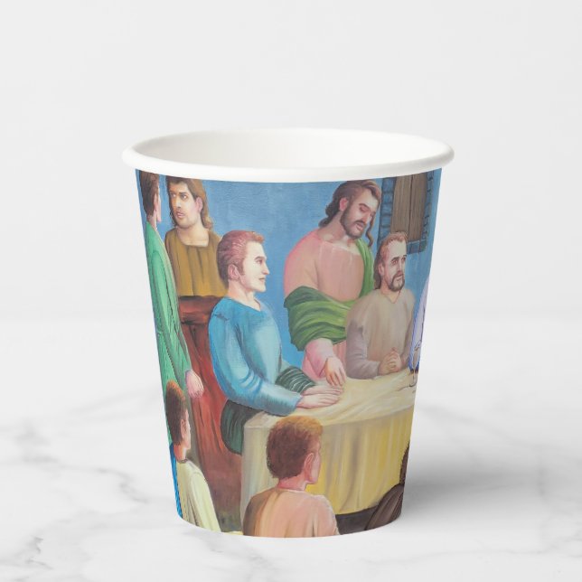 The Last Supper: Jesus and the Disciples Paper Cups (Front)