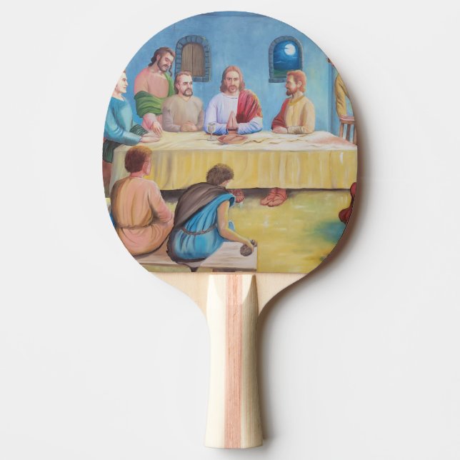 The Last Supper: Jesus and the Disciples Ping Pong Paddle (Front)