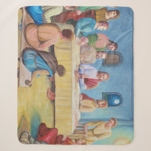 The Last Supper: Jesus and the Disciples Sherpa Blanket