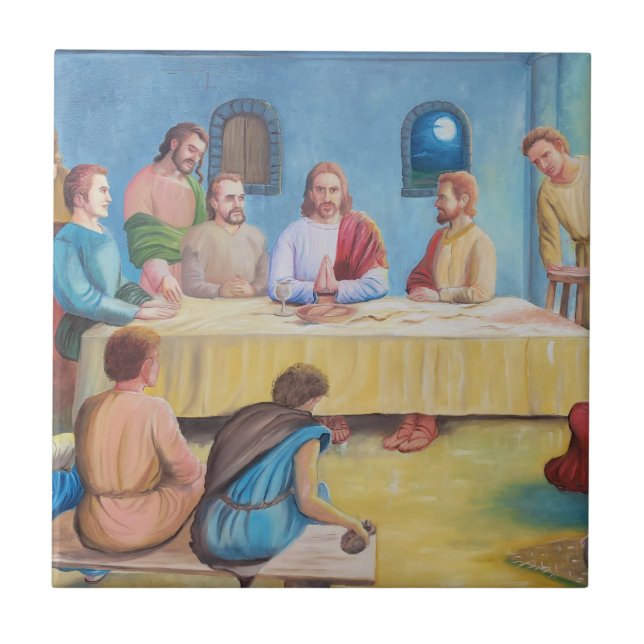 The Last Supper: Jesus and the Disciples Tile (Front)