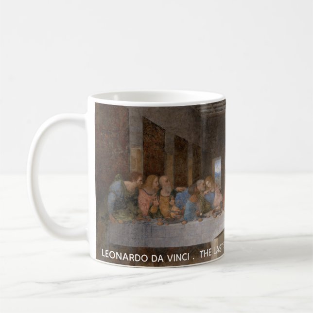 The Last Supper Leonardo Da Vinci Postcard Coffee Mug (Left)