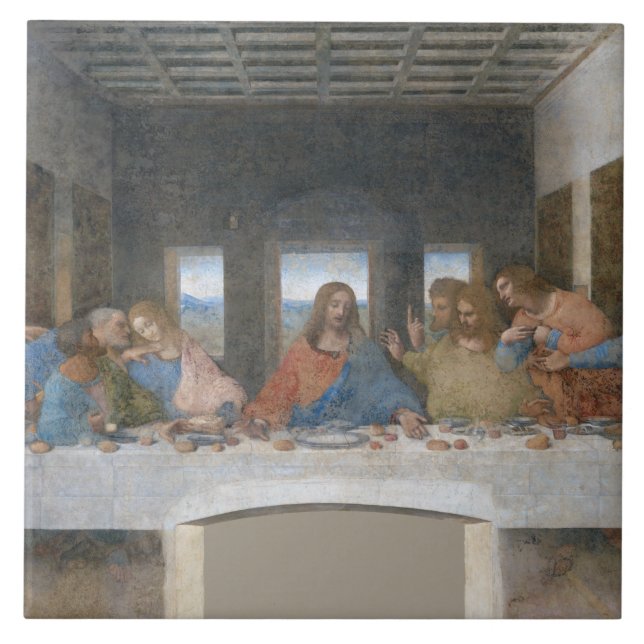The Last Supper, Leonardo da Vinci Tile (Front)