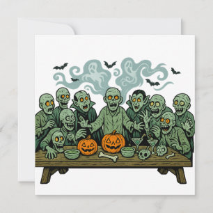 The Last Supper of Zombies – Halloween  Parody Invitation
