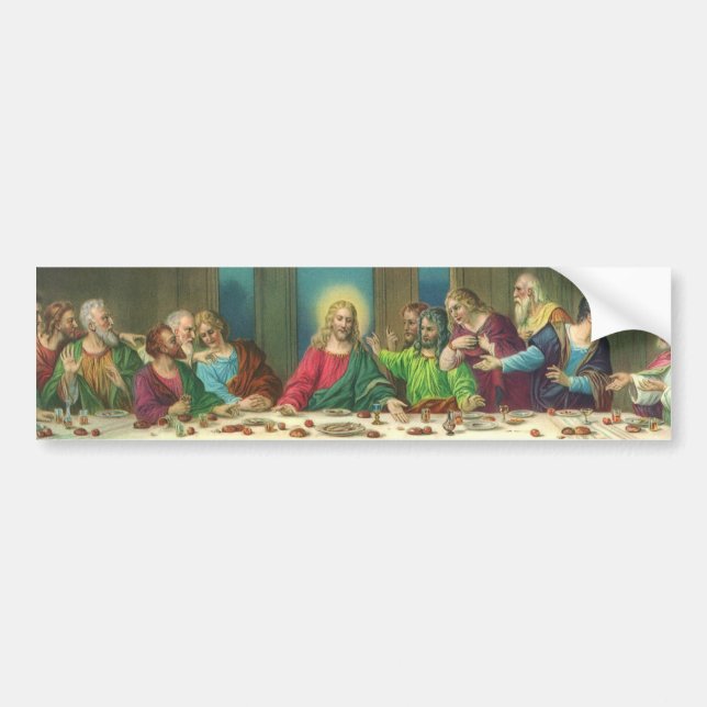 The Last Supper Originally by Leonardo da Vinci Bumper Sticker (Front)