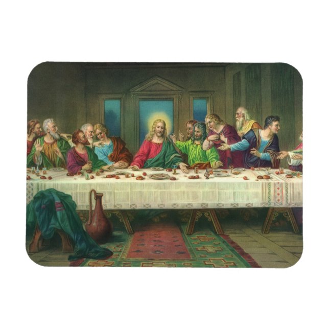 The Last Supper Originally by Leonardo da Vinci Magnet (Horizontal)