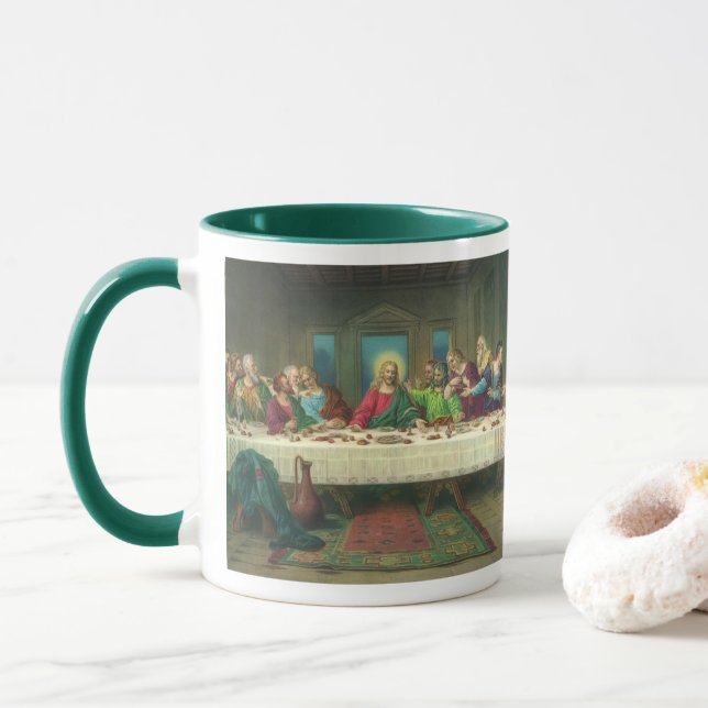 The Last Supper Originally by Leonardo da Vinci Mug (With Donut)